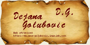 Dejana Golubović vizit kartica